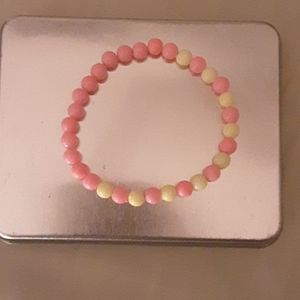 Pink and Yellow hand-made bracelet